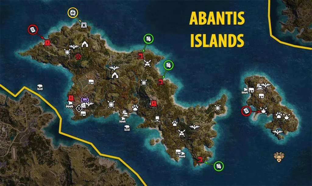 Assassin's Creed Одиссея: карта мира и карты островов