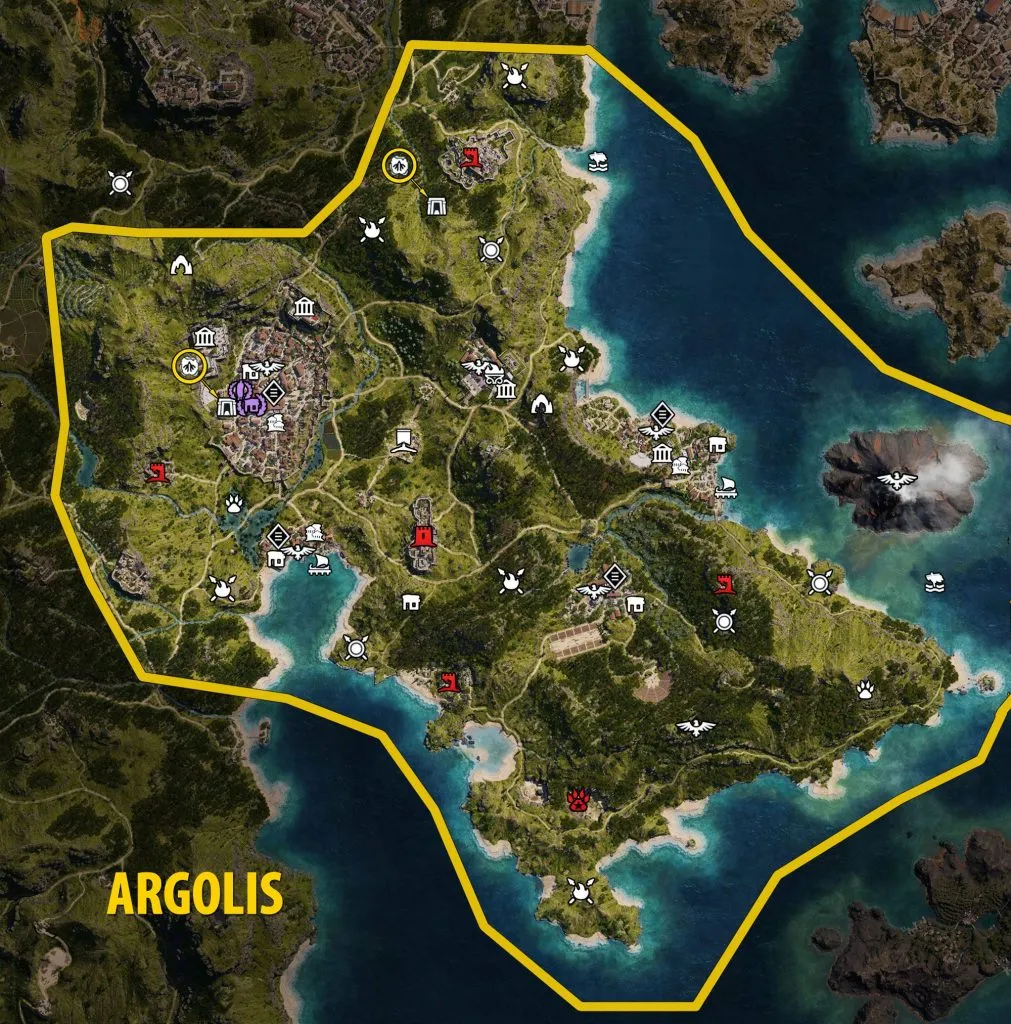 Арголис карта