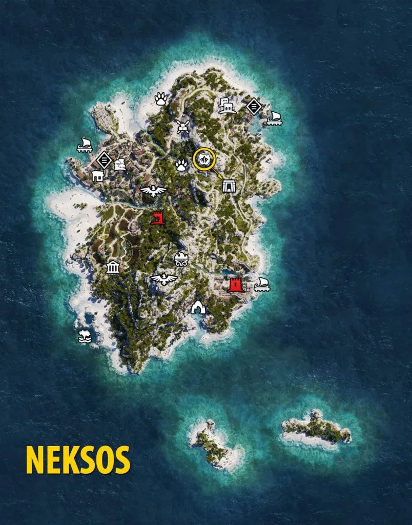 Наксос карта