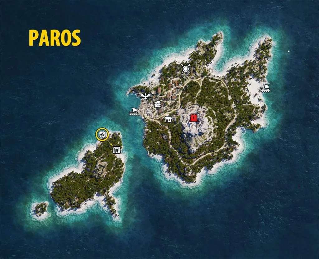 Парос карта
