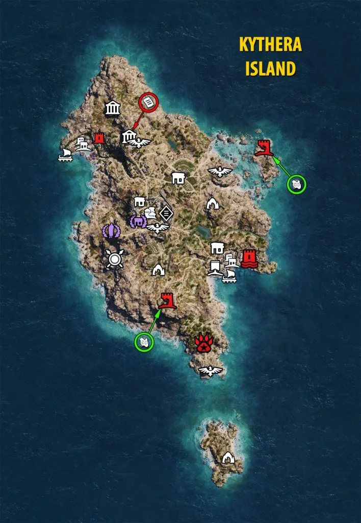 Остров Китера карта