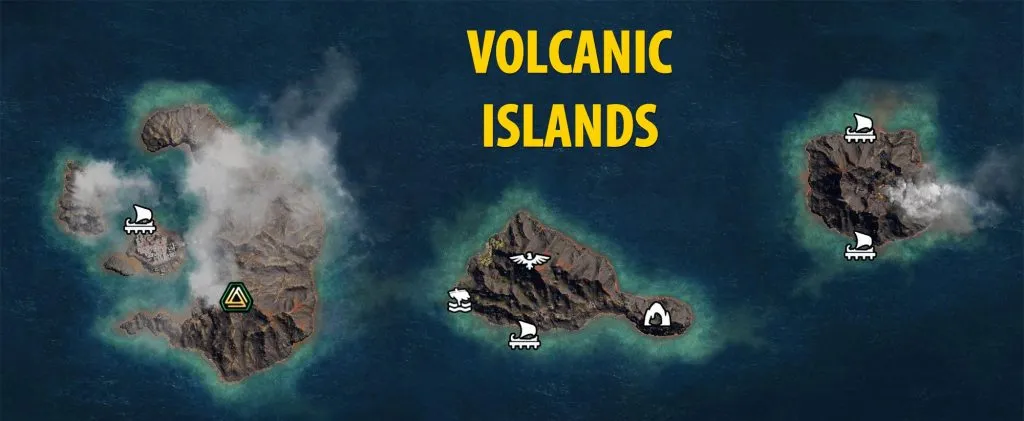 Вулканические острова карта