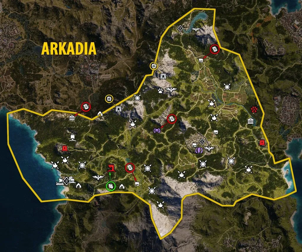 Аркадия карта
