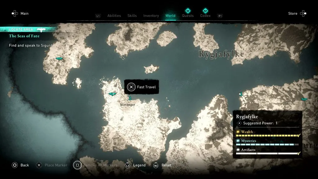 Assassin’s Creed: Valhalla: точки обзора Рюгьяфюльке
