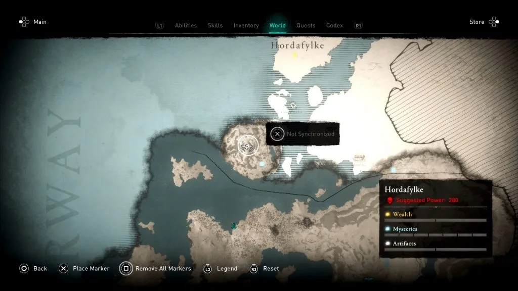 Assassin’s Creed: Valhalla: карта сокровищ Рюгьяфюльке