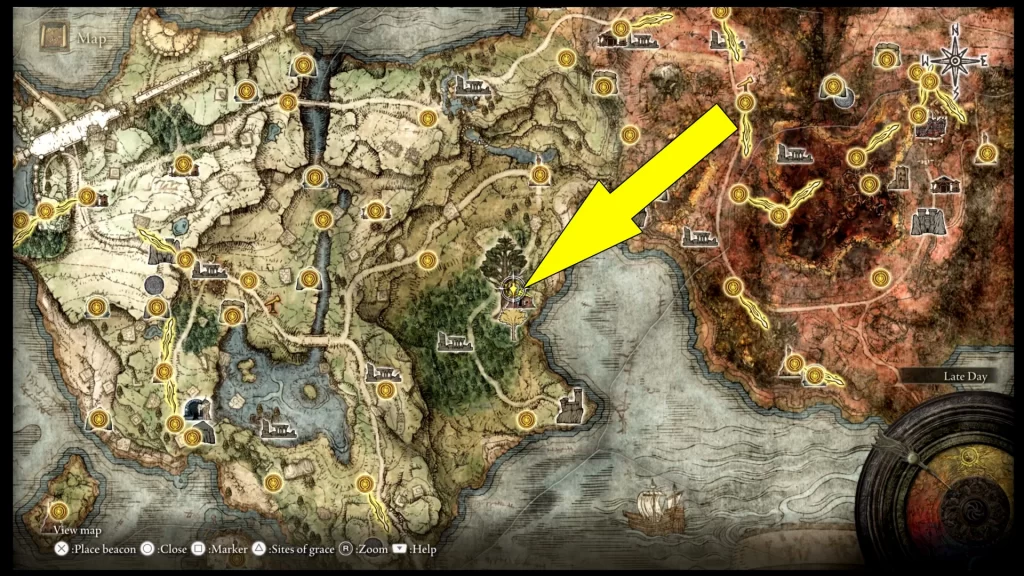 Elden Ring: фрагмент карты река Сиофра — где найти