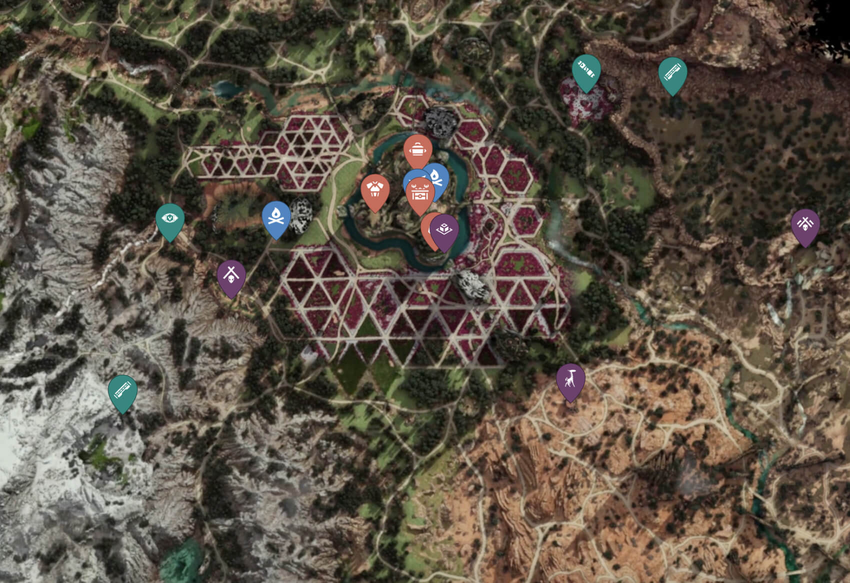 Horizon Forbidden West: интерактивная карта 7